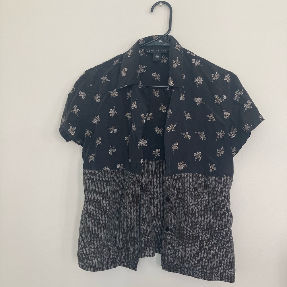 Black button up shirt